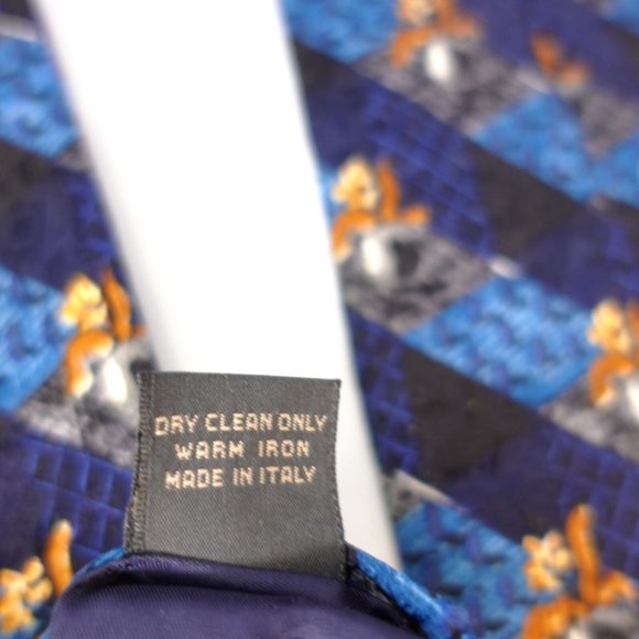 ERMENEGILDO ZEGNA Luxury Navy Multi Repp Stripe Oxford Tie Necktie Silk WIDE - Picture 8 of 11